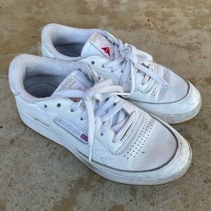 White Reebok Womens CLUB C 85 SHOES Size 7.5